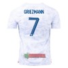 Oficiální Fotbalový Dres Francie Griezmann 7 Hostující Mistrovství Světa 2022 pro Muži